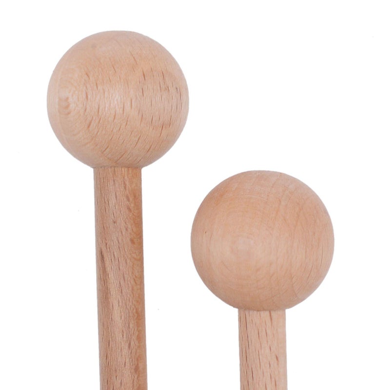 Mihey 2 Pair Wood Mallets Percussion Sticks for Glockenspiel, Xylophone, Chime, Woodblock, and Bells, 8 Inch Long with a Carry Bag - Image 5
